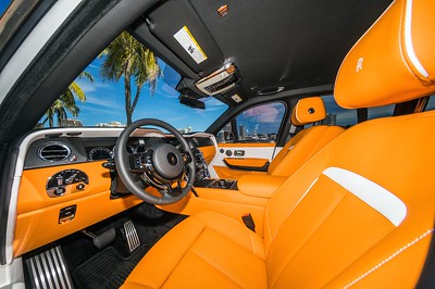 Rolls Royce Cullinan White on Orange