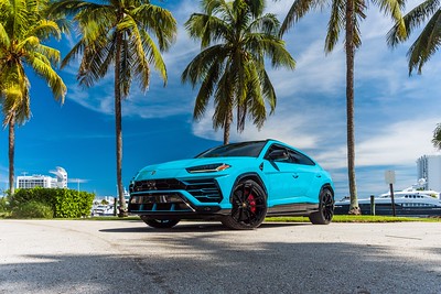 Miami Blue Lamborghini Urus