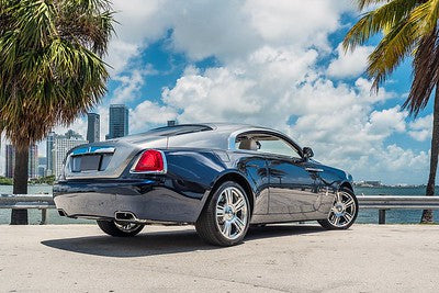 Blue Rolls Royce Wraith