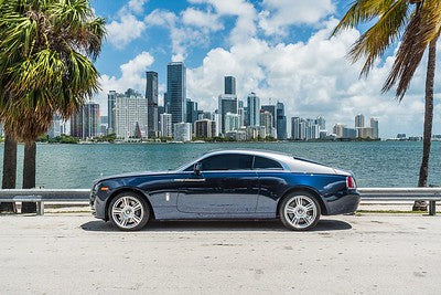 Blue Rolls Royce Wraith