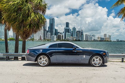 Blue Rolls Royce Wraith