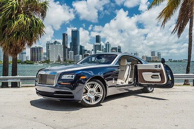 Blue Rolls Royce Wraith