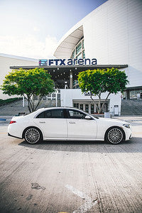 White Mercedes Benz S580