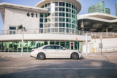 White Mercedes Benz S580