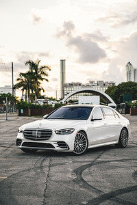 White Mercedes Benz S580