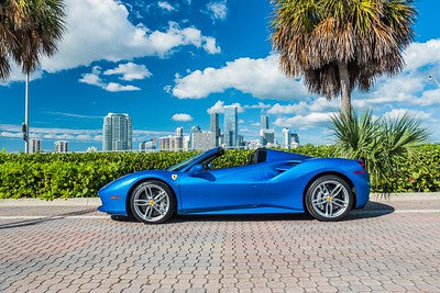 Blue Ferrari 488 Spyder