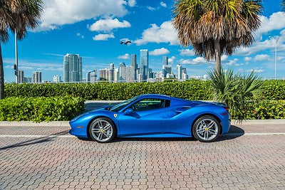 Blue Ferrari 488 Spyder