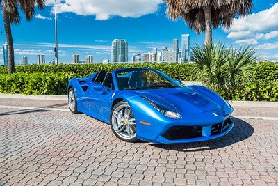 Blue Ferrari 488 Spyder