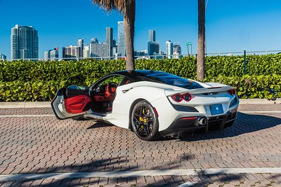 White Ferrari F8 Tributo