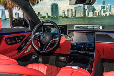 Black on Red Mercedes S580