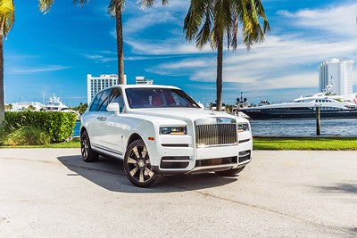 White Rolls Royce Cullinan