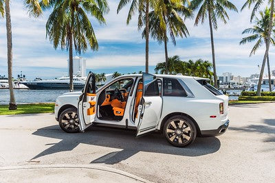 White Rolls Royce Cullinan