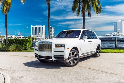 White Rolls Royce Cullinan