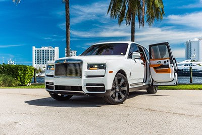 White Rolls Royce Cullinan