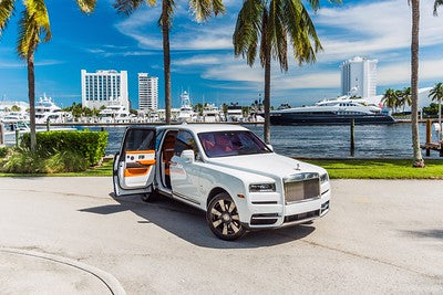 White Rolls Royce Cullinan