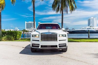 White Rolls Royce Cullinan