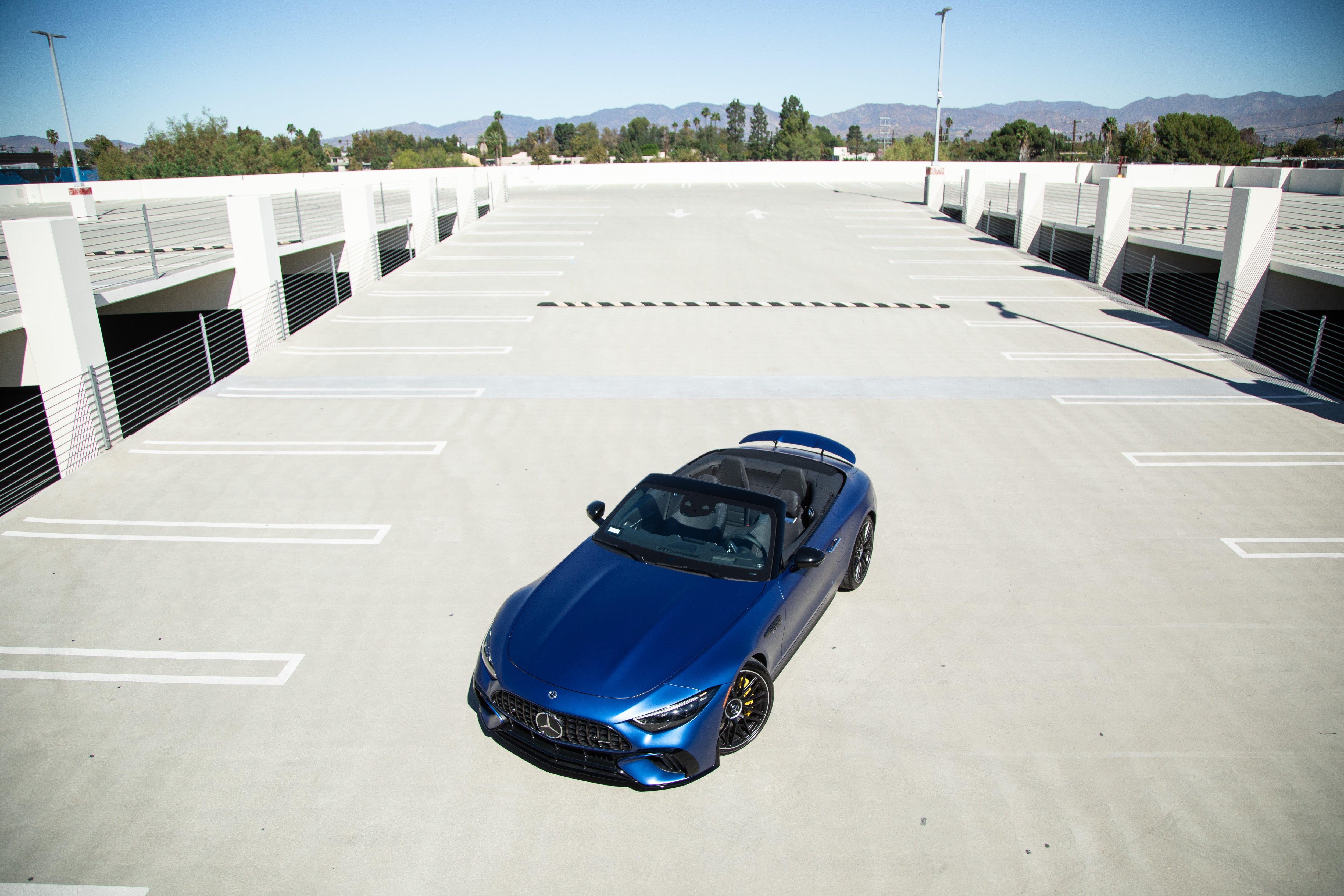 Blue Mercedes Benz