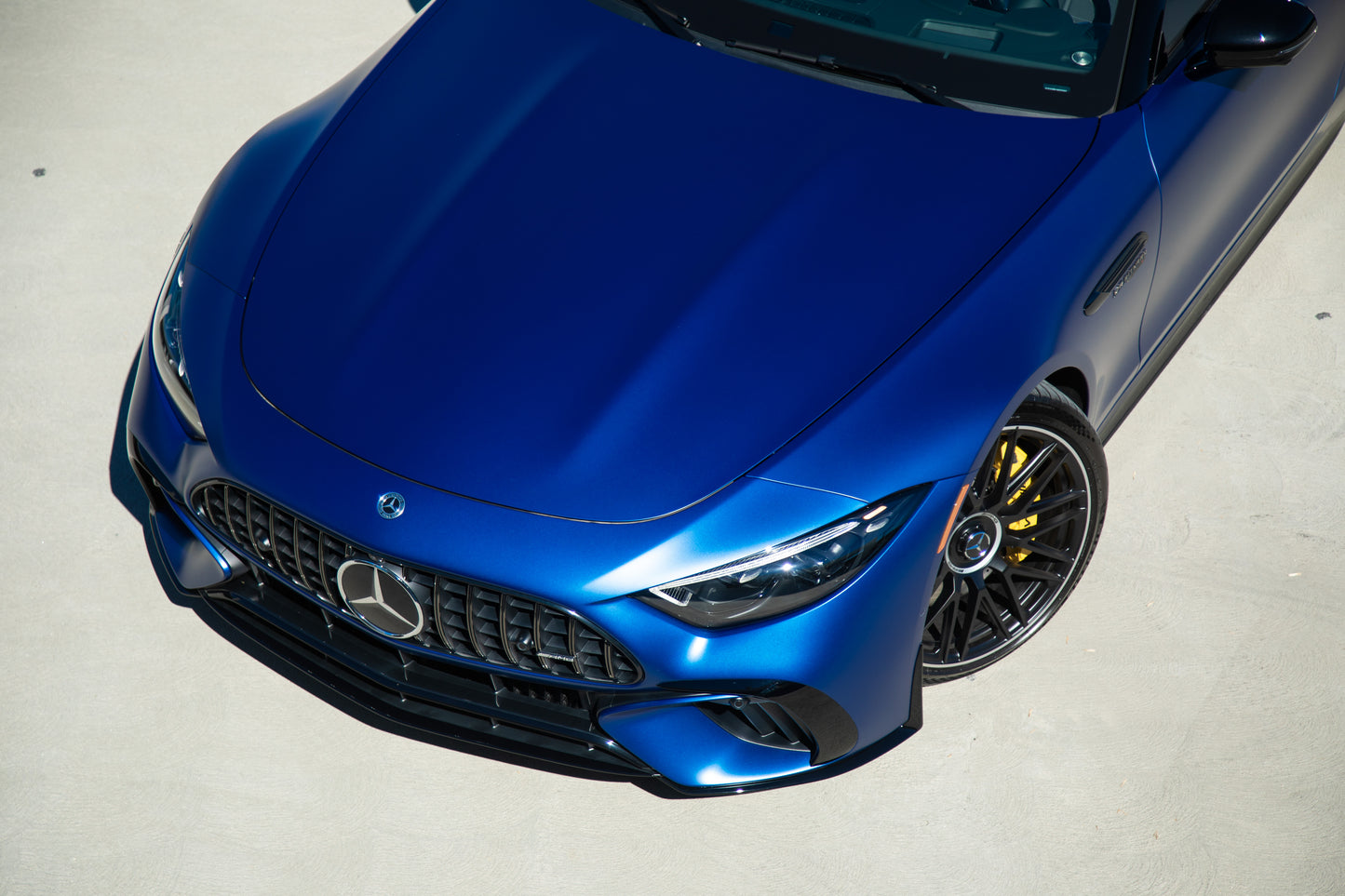 Blue Mercedes Benz